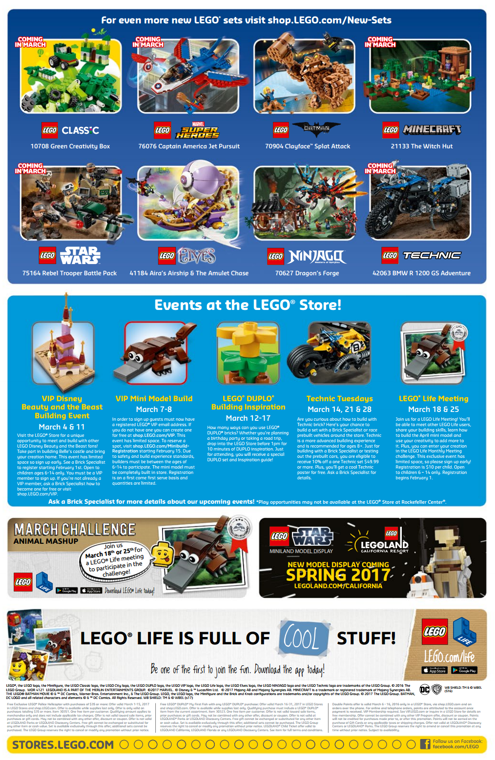 March LEGO Calendar MILUG